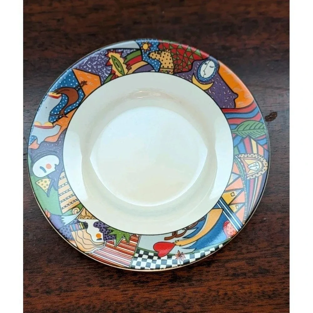 Vintage Vitromaster Metropolitan 1991 Art Deco Salad Plates Set of 4 6.5